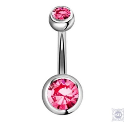 Банан розовый для пирсинга пупка и длиной стержня 12 мм.