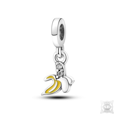 Шарм серебряный Банан для браслета