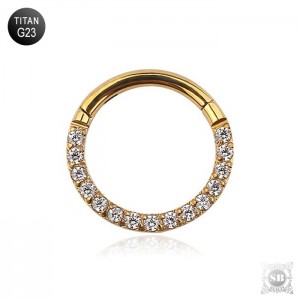 Кликер-кольцо Gold Ring с фианитами