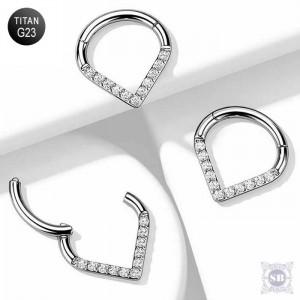 Кликер Серебряная капля с кристаллами