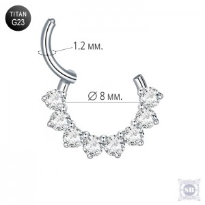 Кликер Silver Iris c цирконами