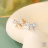 Серьга-лабрет из титана G23 с кубическми цирконами