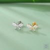 Серьга-лабрет из титана G23 с кубическми цирконами