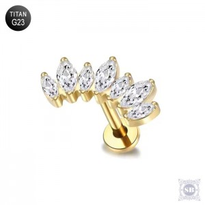 Серьга-лабрет Золотое Сияние (G23)