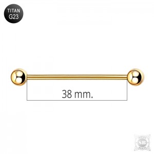 Индастриал титановый 38 мм. Gold Индастриал титановый 38 мм. Gold