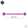 Индастриал титановый Rainbow 38 мм. с шариками