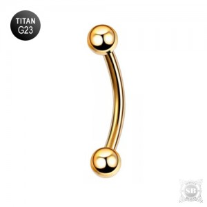Микробанан титановый Gold с шариками