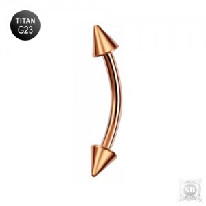 Микробанан титановый Rose Gold с конусами