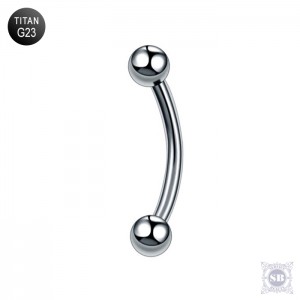 Микробанан титановый Silver с шариками