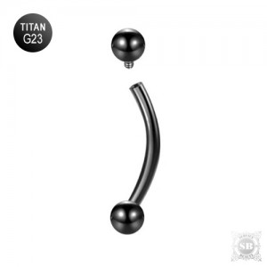 Микробанан титановый Black с шариками (ВР)