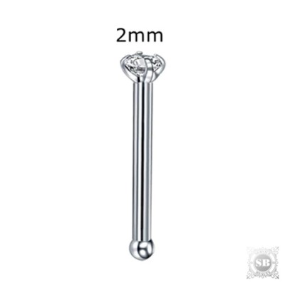 Нострила-гвоздик с кристаллом 2 мм.