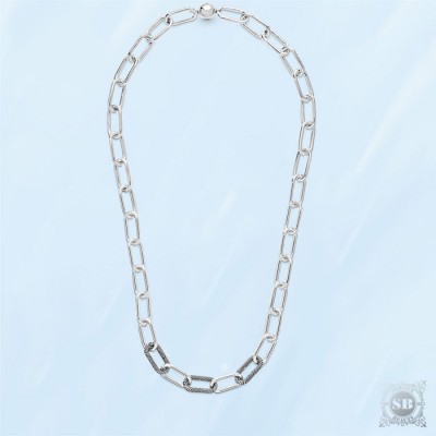 Ожерелье "Якорная цепочка" из стерлингового серебра