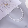 Жемчужное ожерелье-чокер в двойном плетении с замочком.