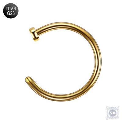 Полукольцо для пирсинга диаметром 10 мм. и толщиной 1.0 мм. Gold