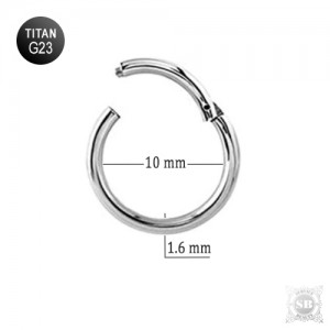 Сегментное кольцо 10*1.6 mm. Silver