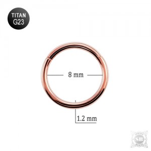 Сегментное кольцо 8*1.2 mm. Rose Gold