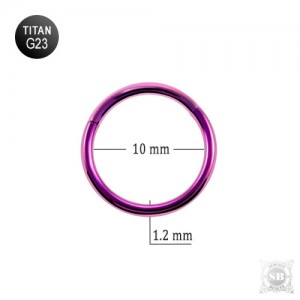 Сегментное кольцо 10*1.2 mm. Pink