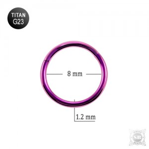 Сегментное кольцо 8*1.2 mm. Pink