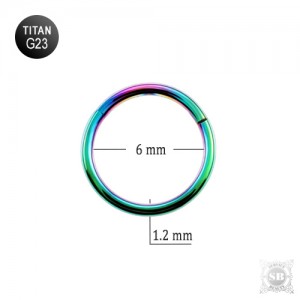 Сегментное кольцо 6*1.2 mm. Rainbow