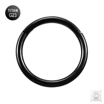 Кольцо - кликер Black для пирсинга из титана G23