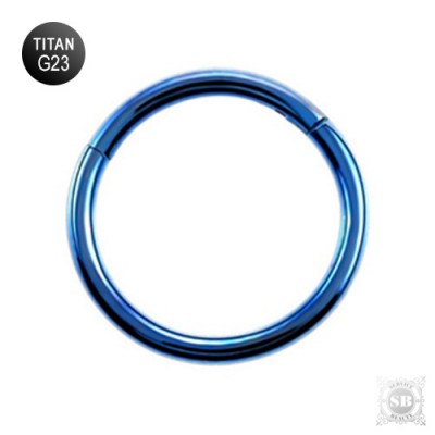 Кольцо - кликер Dark Blue  для пирсинга из титана G23