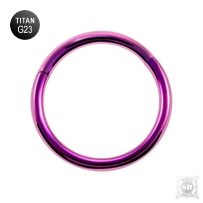 Кольцо - кликер Pink для пирсинга из титана G23
