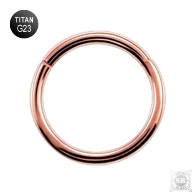 Кольцо - кликер Rose Gold для пирсинга из титана G23