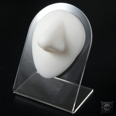 Белая силиконовая модель носа для пирсинг украшений