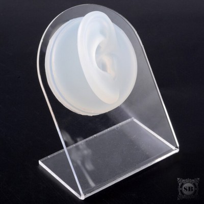Прозрачная силиконовая модель правого уха для пирсинг украшений
