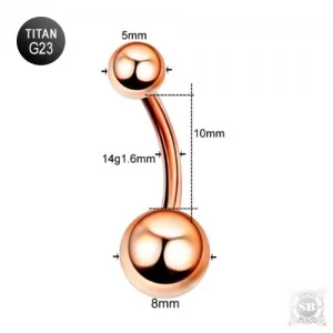Банан Шарики Rose Gold 10 мм. G23