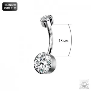 Банан Zircon 18 мм. ASTM-F136 (ВР)