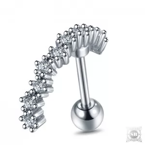 Серьга-лабрет Гранд Каскад Silver