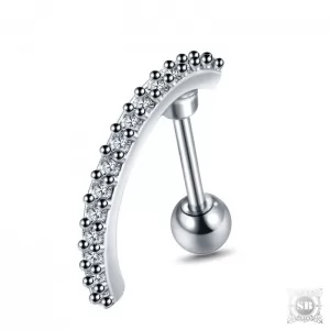 Серьга-лабрет Каскад Silver