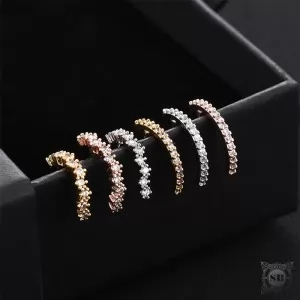 Серьга-лабрет Каскад Silver