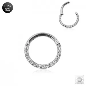 Кликер-кольцо Silver Ring с фианитами