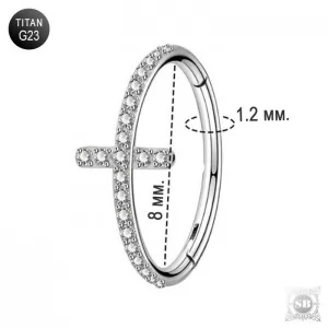 Кликер с крестиком 8х1.2 mm. (G23)