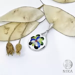 Серебряный кулон Зимняя феерия