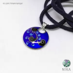 Серебряный кулон Лазуритовый