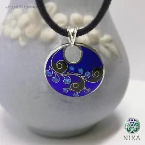 Серебряный кулон Лазуритовый