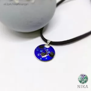 Серебряный кулон Лазуритовый