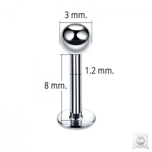 Лабрет 8х1.2х3 мм.