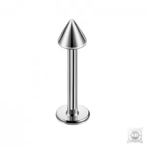 Лабрет с пикой 10 мм. Silver, Сталь 316L