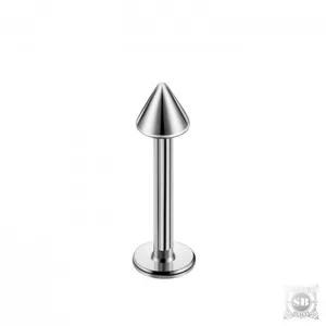 Лабрет с пикой 6 мм. Silver, Сталь 316L