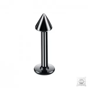 Лабрет с пикой 8 мм. Black, Сталь 316L