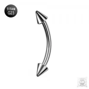 Микробанан титановый Silver с конусами