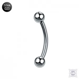 Микробанан титановый Silver с шариками