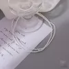 Жемчужное ожерелье-чокер в двойном плетении с замочком.