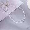 Жемчужное ожерелье-чокер в двойном плетении с замочком.