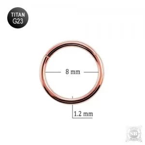 Кольцо - кликер 8х1.2 мм. Rose Gold