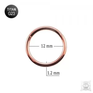Кольцо - кликер 12х1.2 мм. Rose Gold